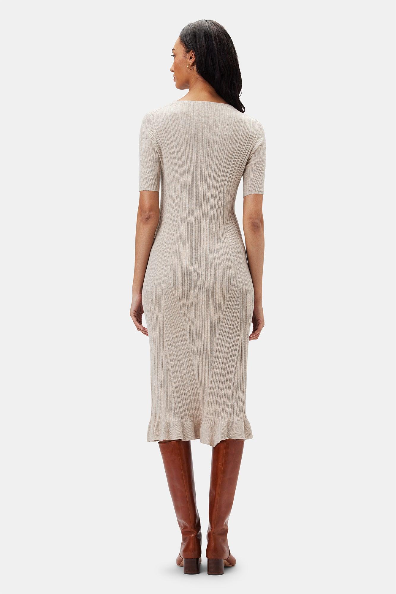 Claire Sweater Dress - Oatmeal Product Image