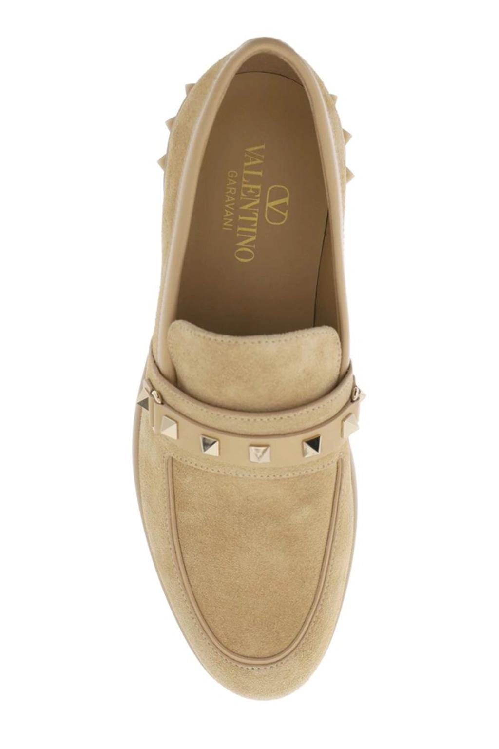 VALENTINO GARAVANI Leisure Flows Split Leather Loafer Woman Cappuccino 41 Product Image