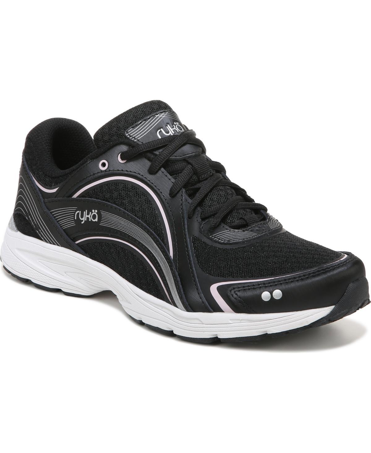 Ryka Womens Sky Walk Walking Shoes - Black/Blush Mesh Product Image