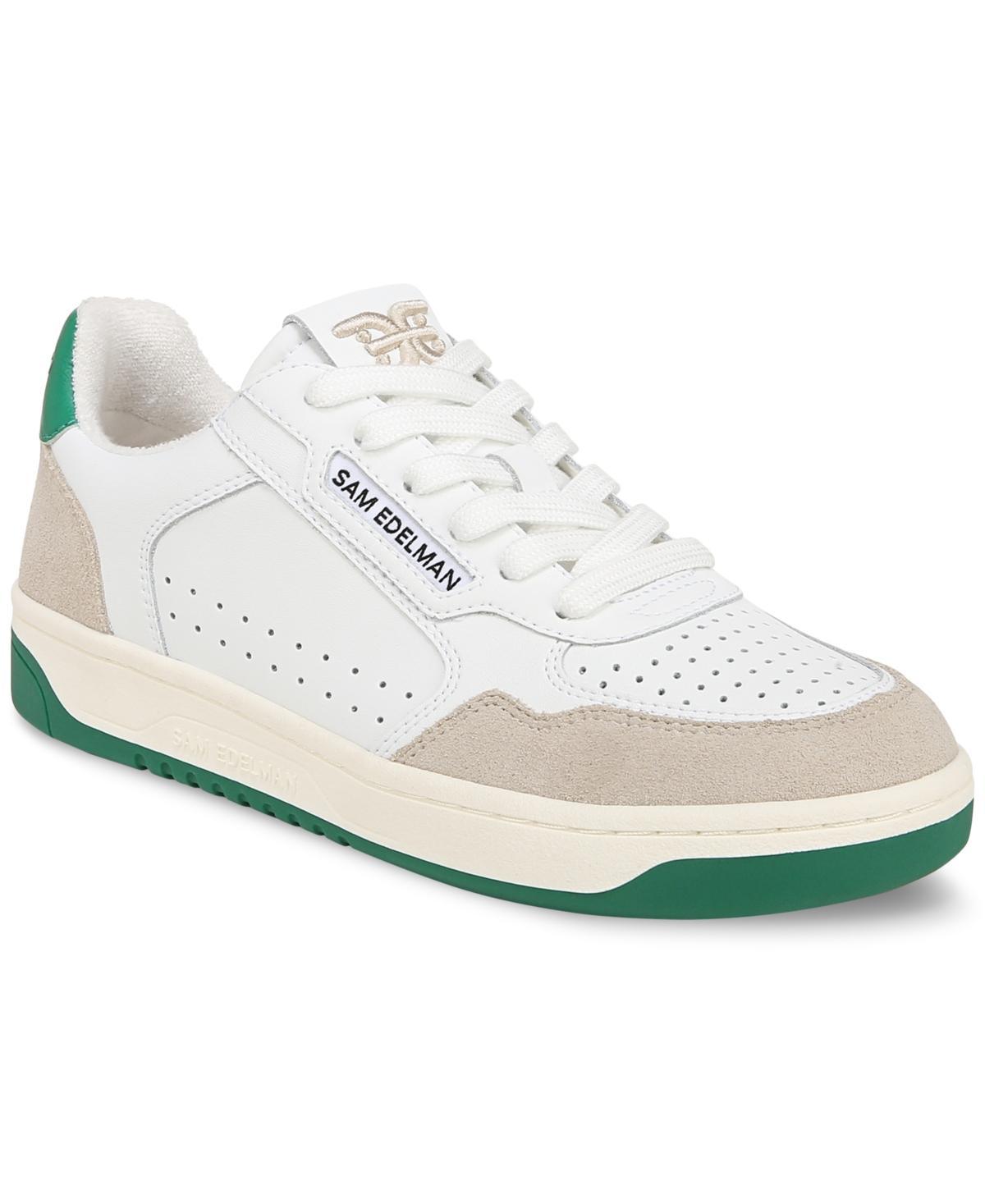 Sam Edelman Harper Leather Suede and Fabric Low-Top Retro Skater Sneakers Product Image