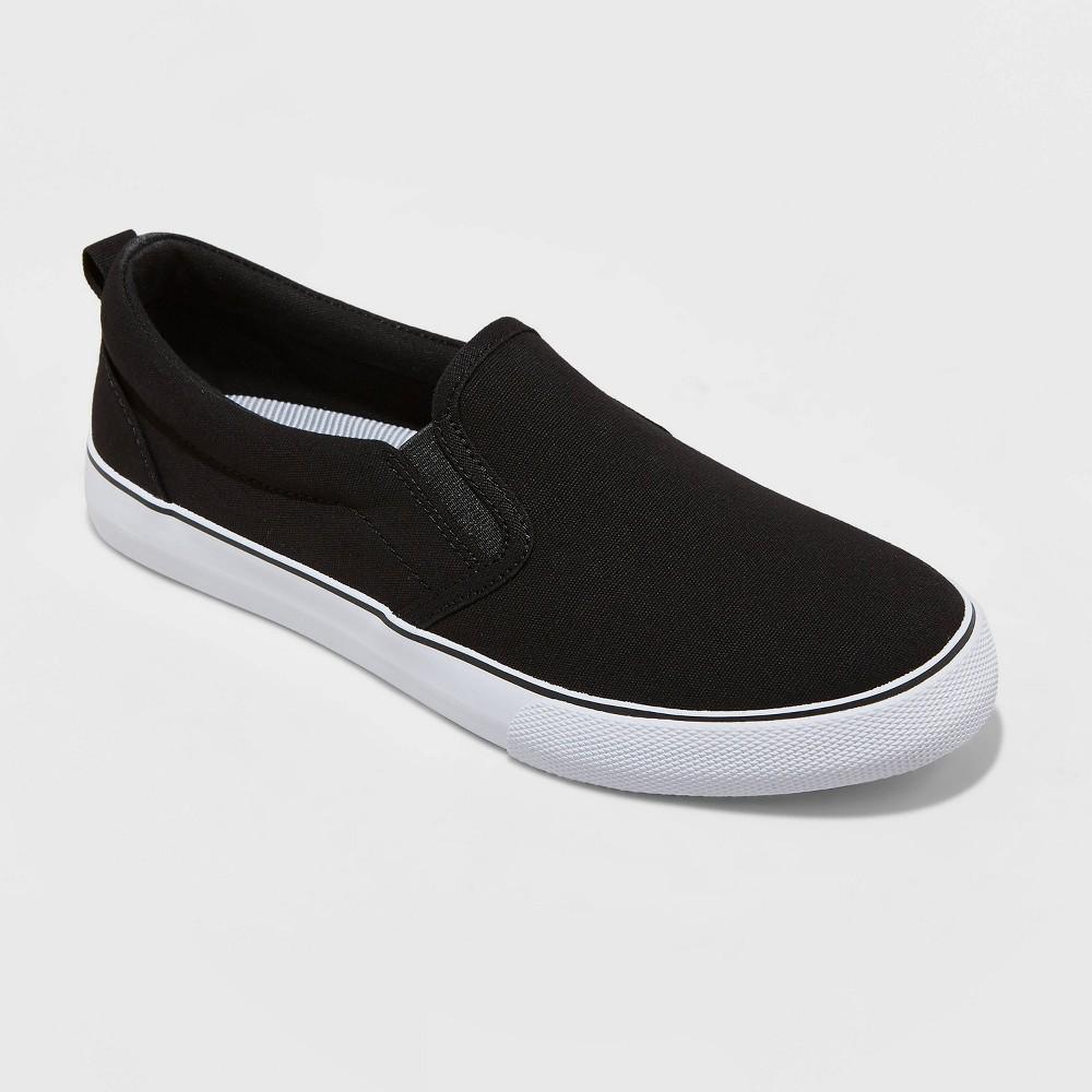 Womens Millie Wide Width Twin Gore Slip-On Sneakers - A New Day Black 10W Product Image