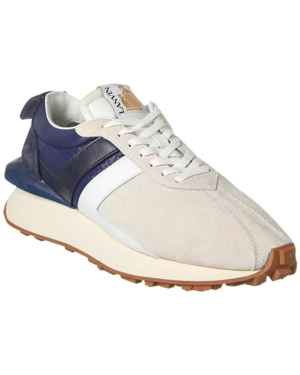 LANVIN Running Suede Sneaker In Beige Product Image