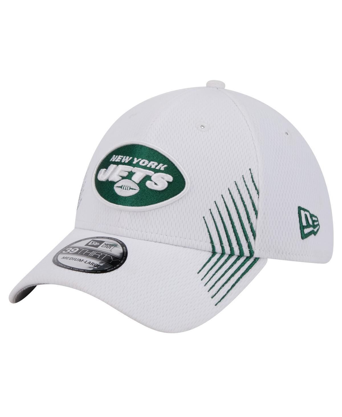 Mens New Era White New York Jets Active 39THIRTY Flex Hat Product Image