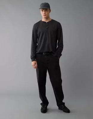 AE Long-Sleeve Thermal Henley T-Shirt Product Image