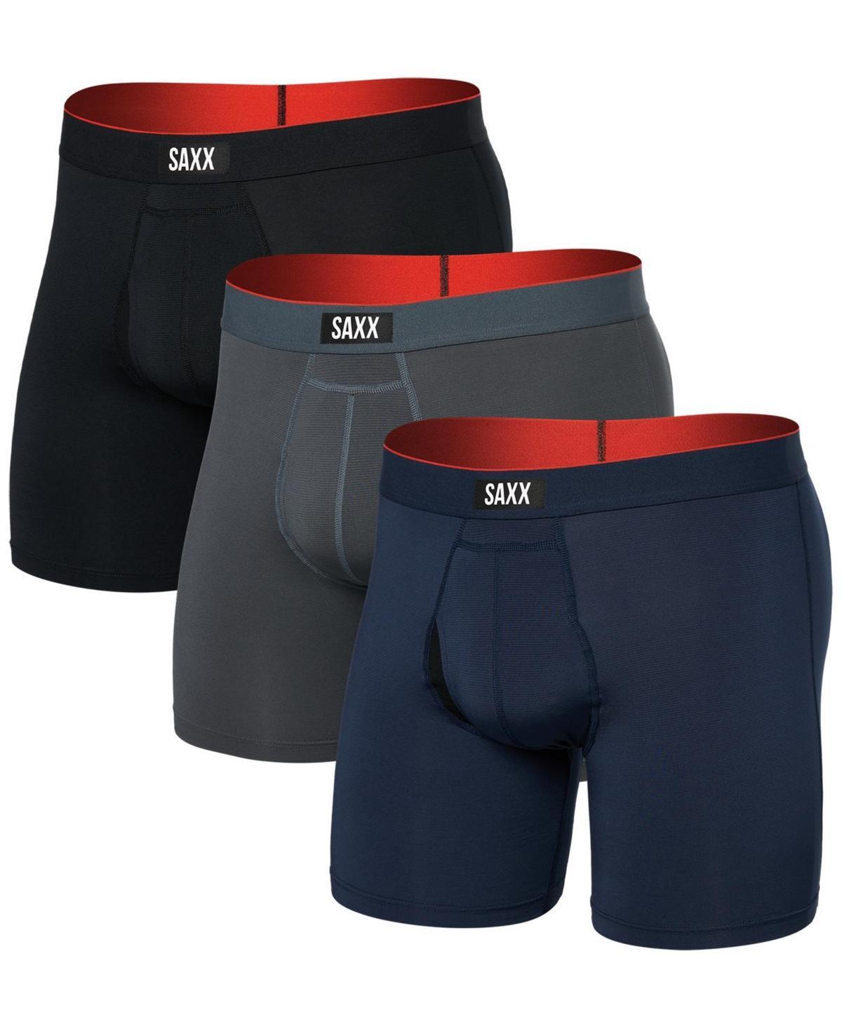 Saxx Mens Multi-Sport 3-Pk. Solid Mesh Boxer Briefs Product Image