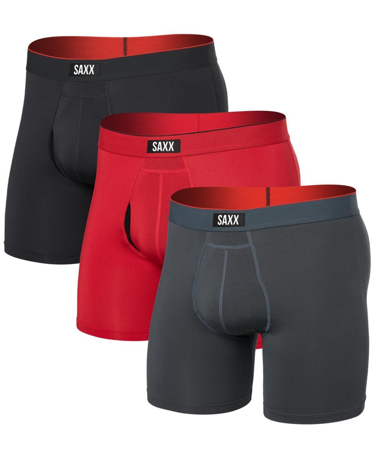 Saxx Mens Multi-Sport 3-Pk. Solid Mesh Boxer Briefs Product Image