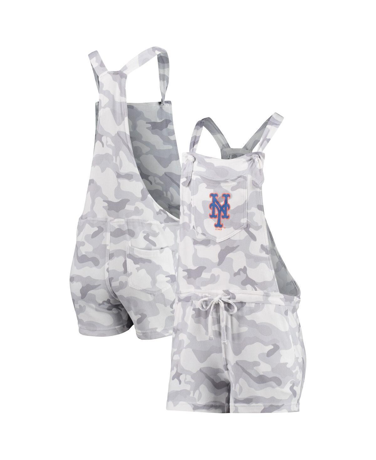 Womens Concepts Sport Gray New York Mets Camo Romper Overalls Product Image