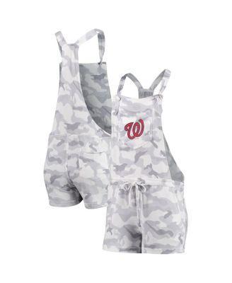 Womens Concepts Sport Gray Washington Nationals Camo Overall Romper Product Image