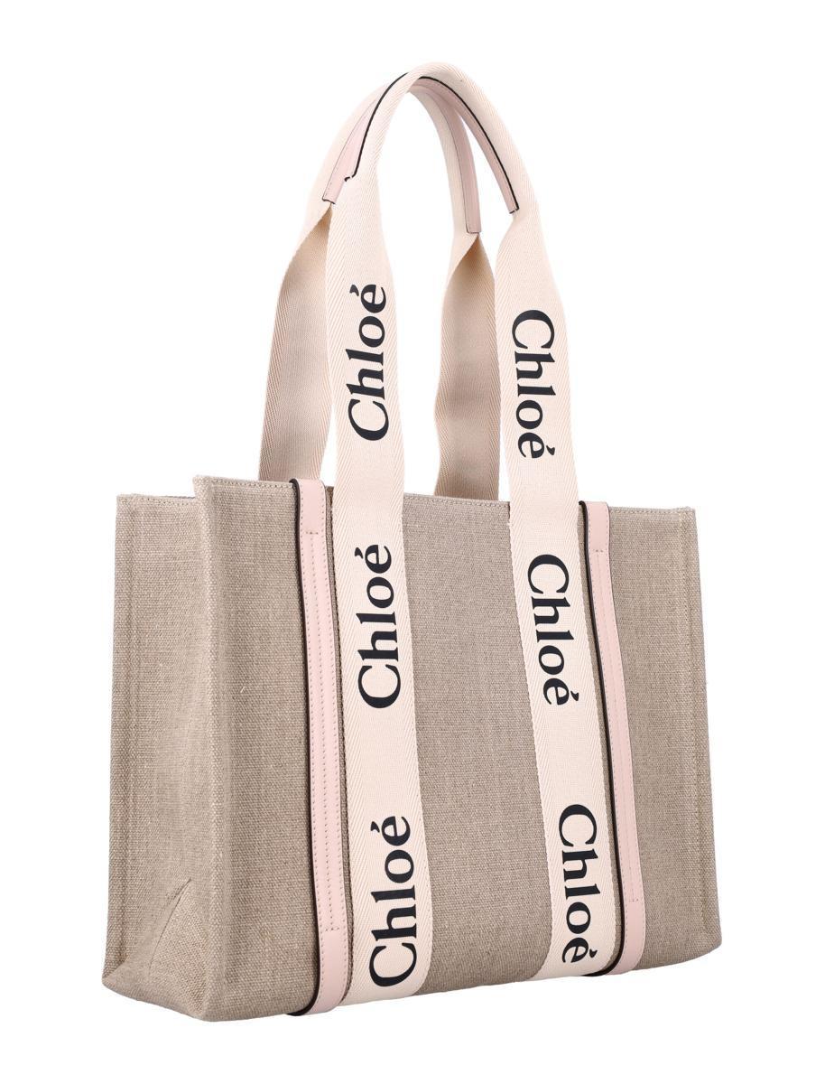 Linen Woody Tote Bag In Multicolor Product Image