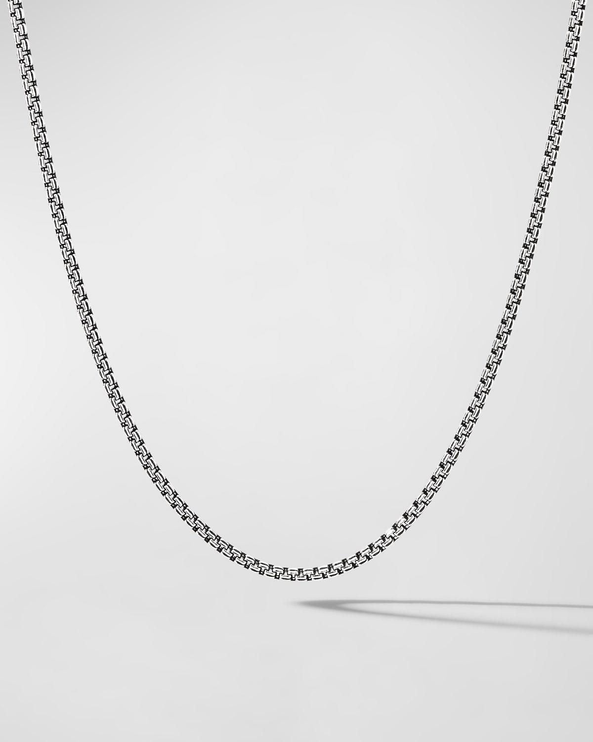 Mens The Chain Collection Sterling Silver Small Double Box Chain Necklace Product Image