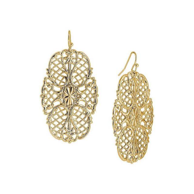 1928 Filigree Drop Earrings, Womens, Yellow Product Image