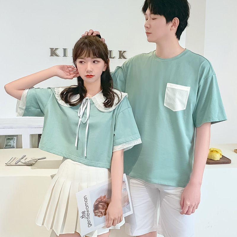 Couple Matching Short-Sleeve Shirt / T-Shirt / Shorts / Set Product Image