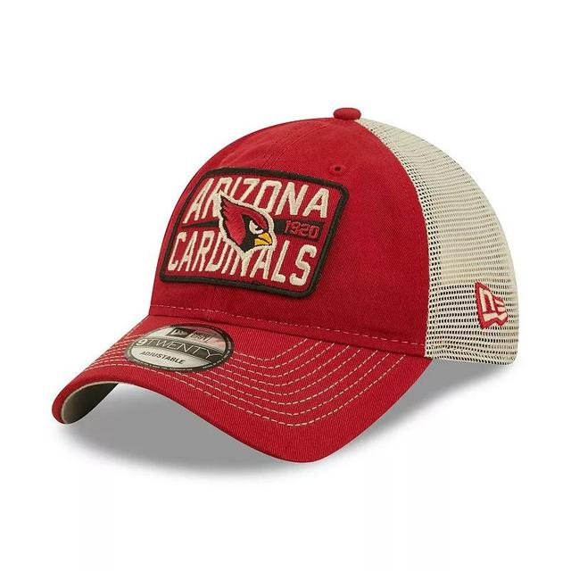 Mens New Era Cardinal/Natural Arizona Cardinals Devoted Trucker 9TWENTY Snapback Hat Product Image