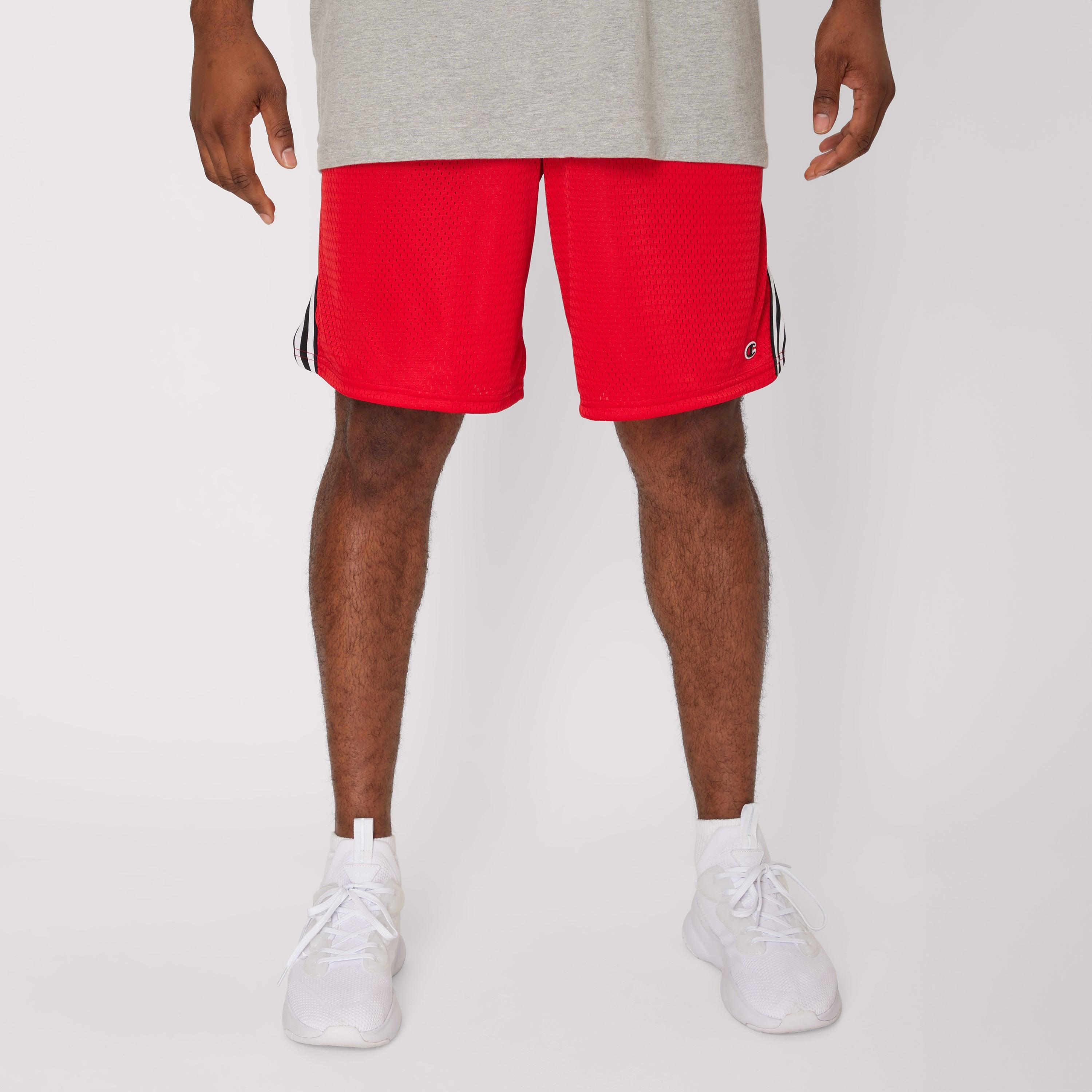 Mens Champion Lacrosse Mesh Shorts, 10 (Big & Tall) Crimson 4XB Product Image