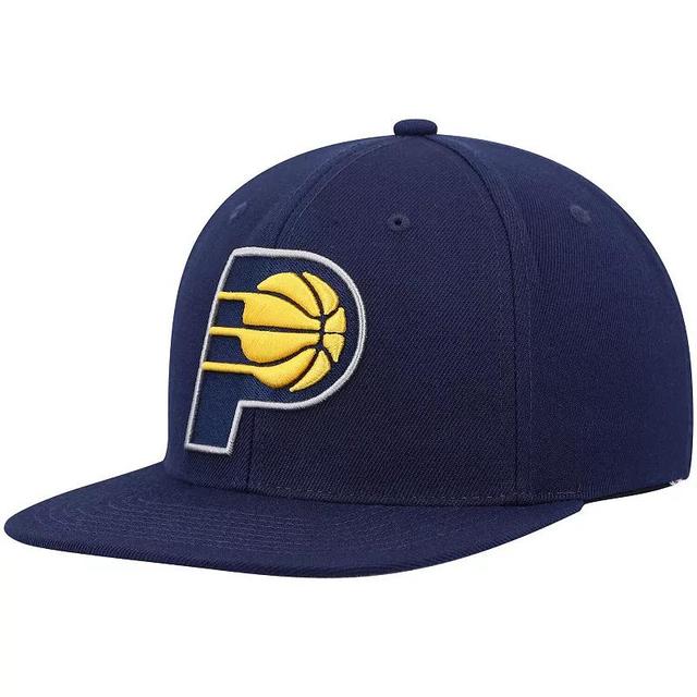 Mens Mitchell & Ness Indiana Pacers Ground 2.0 Snapback Hat, Blue Product Image