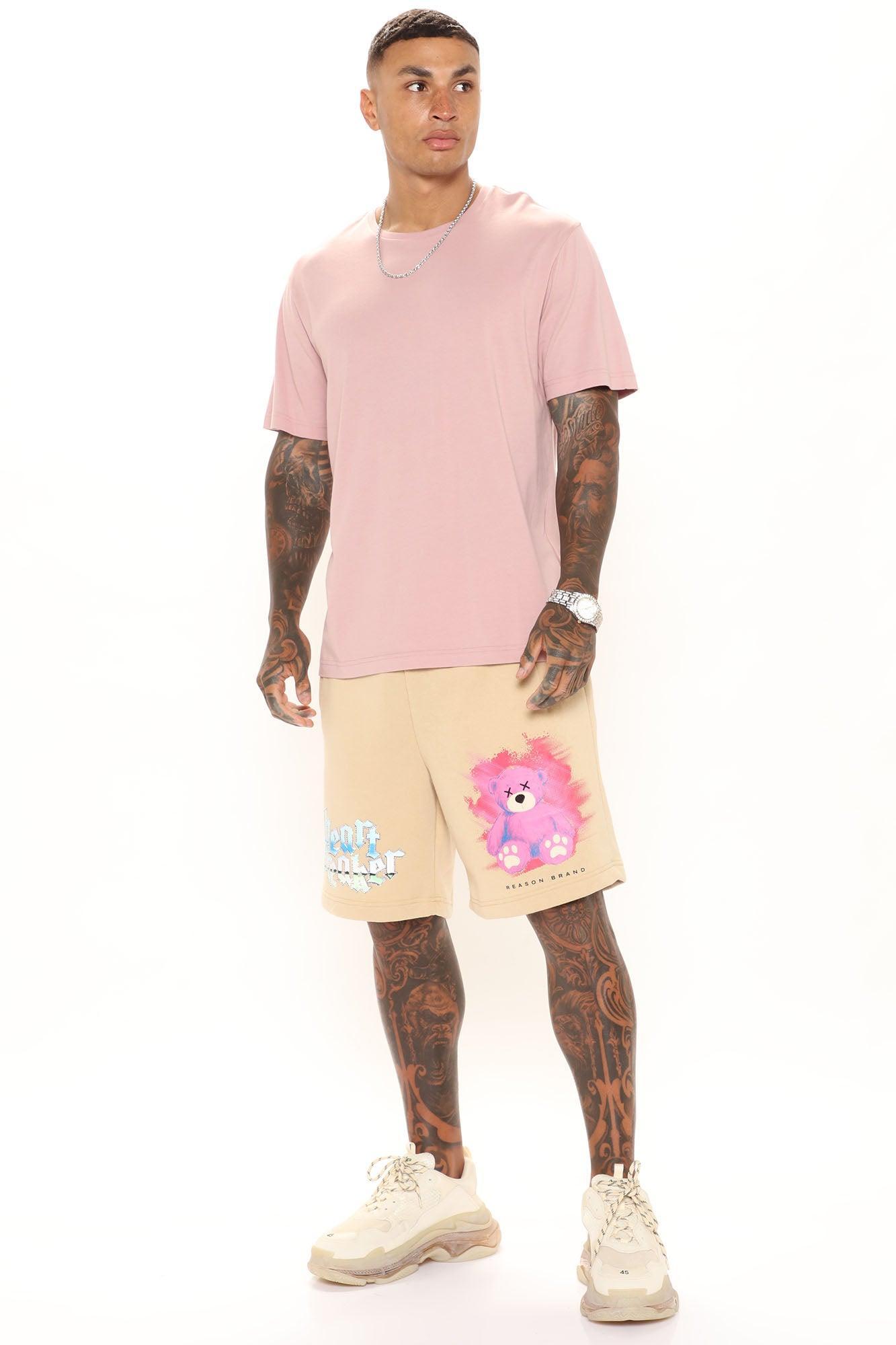 Essential Short Sleeve Crew Tee - Mauve Product Image