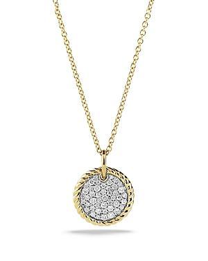 Womens Cable Collectibles Pav Charm With Diamonds In 18K Yellow Gold Product Image