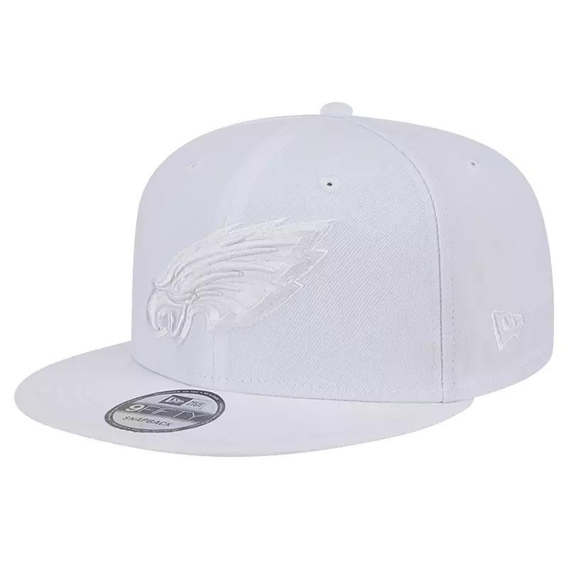 Mens New Era Philadelphia Eagles Main White 9FIFTY Snapback Hat Product Image