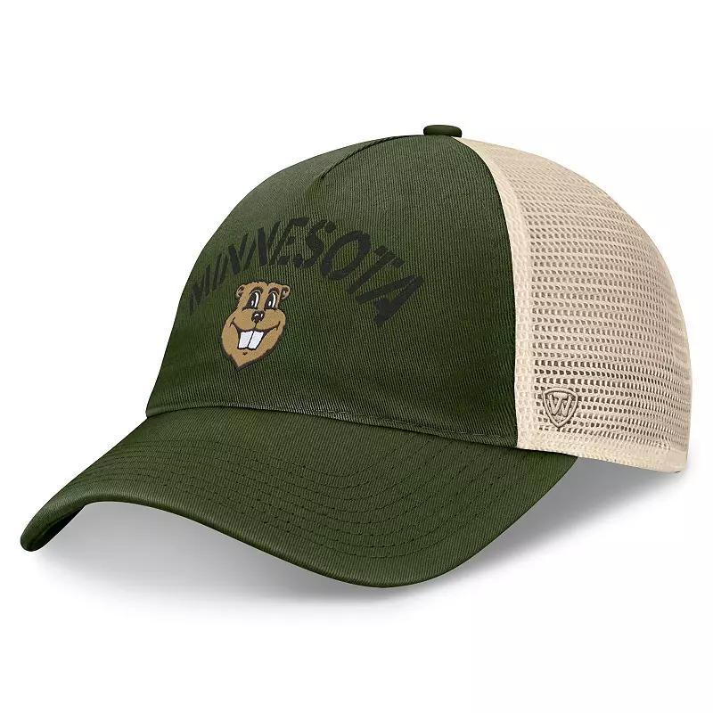 Mens Top of the World Hunter Green Minnesota Golden Gophers OHT Military Appreciation Glory Trucker Adjustable Hat Product Image