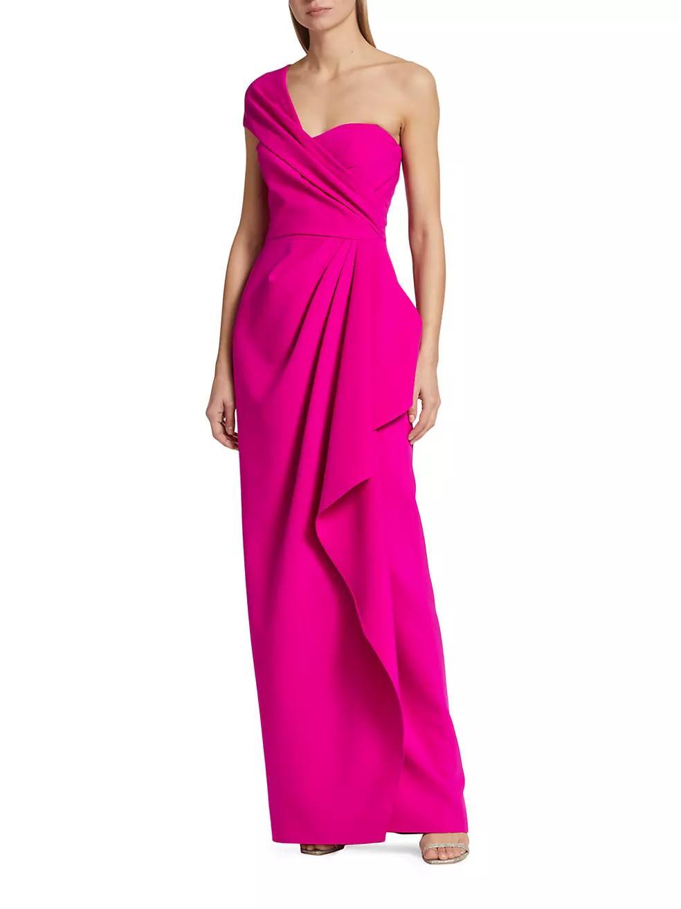 Crepe One-Shoulder Gown Product Image