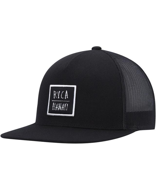 Mens Rvca Black Horton Teeth Trucker Snapback Hat Product Image