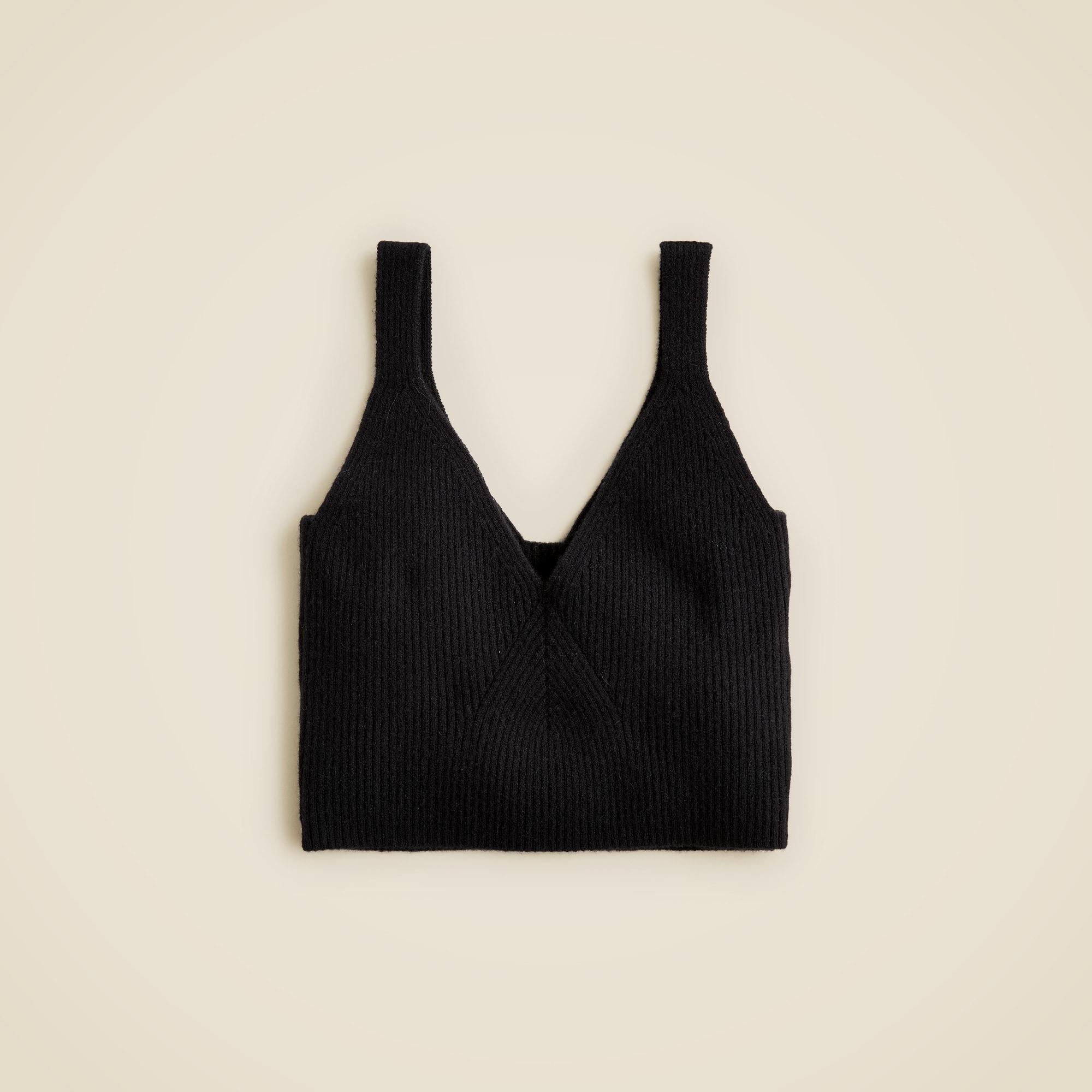 Cashmere-blend cropped sweater-tank Product Image