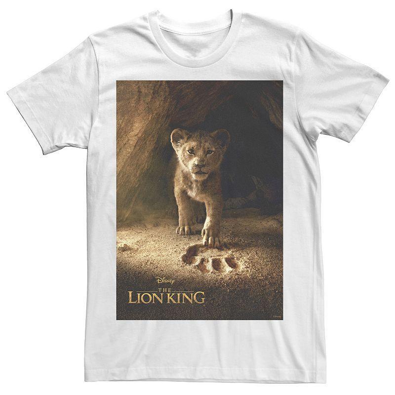 Disneys The Lion King Mens Simba Paw Live Action Movie Poster Tee Grey Product Image