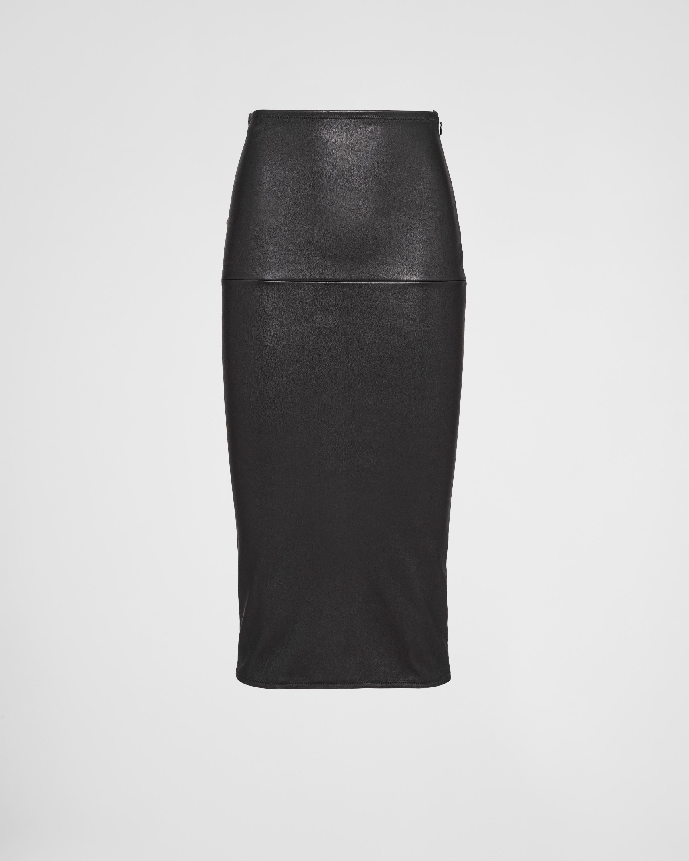 Stretch nappa leather skirt Product Image