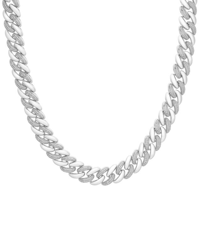 Mens Diamond Pave Wide Link 24 Chain Necklace (1/2 ct. t.w.) Product Image