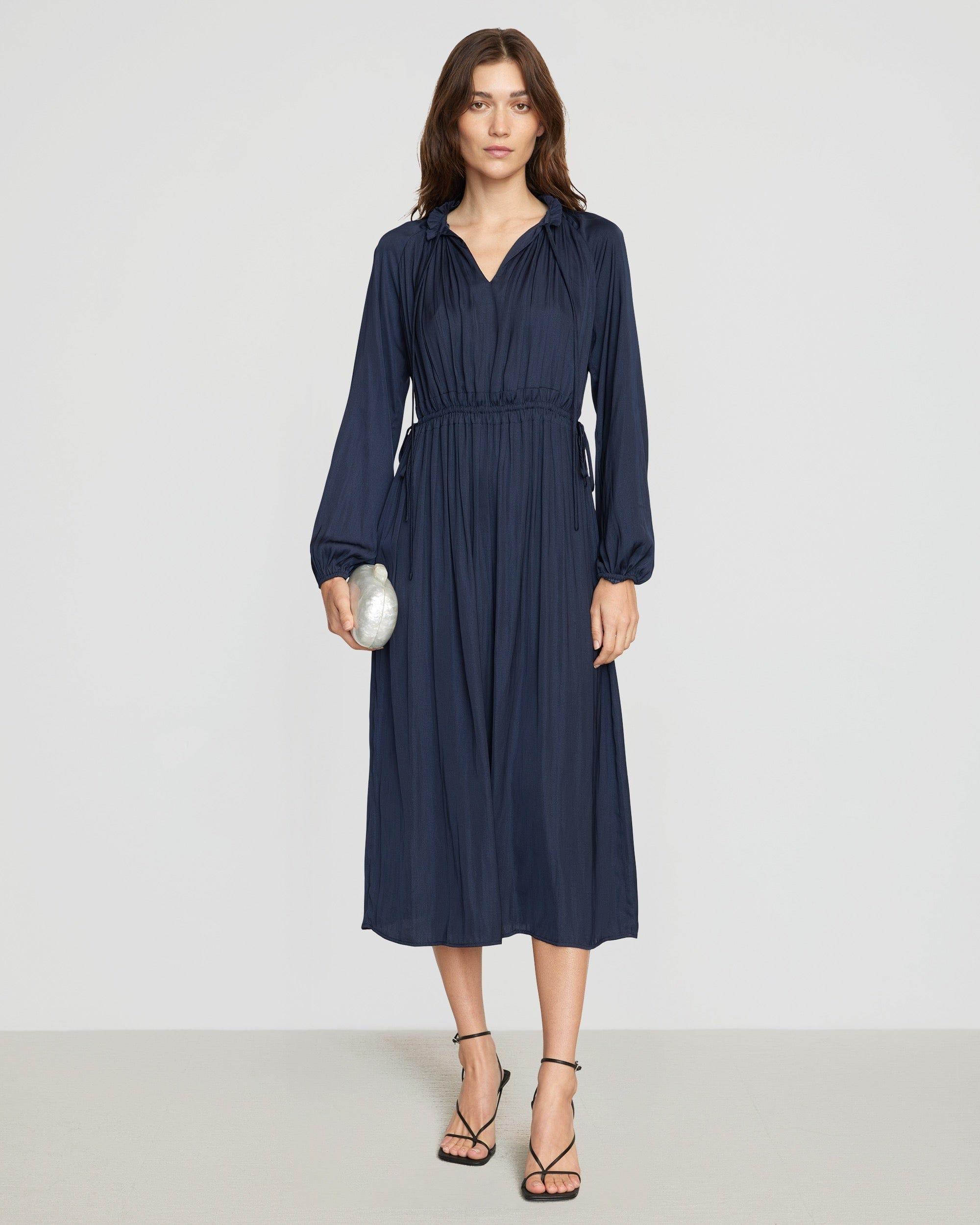 Magdalena Long Sleeve Plisse Dress Product Image