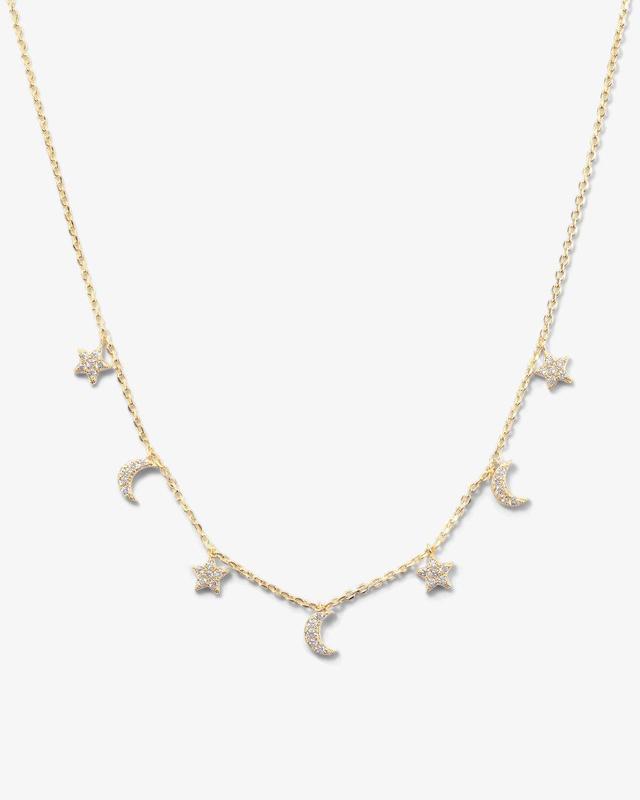 Starry Night Necklace - Gold|White Diamondettes Product Image