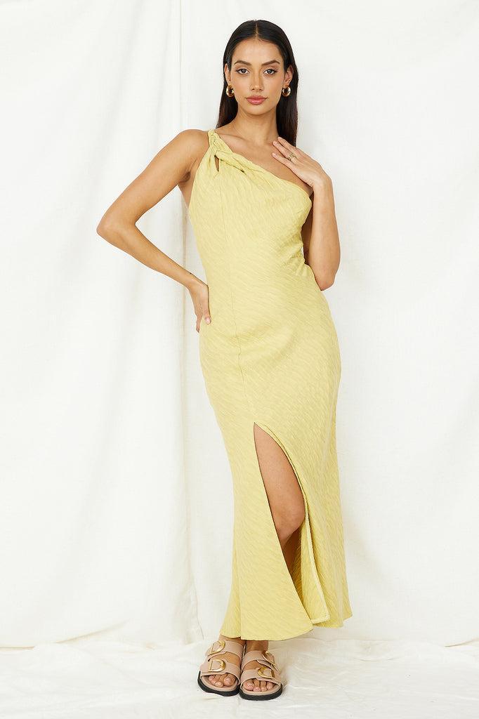 Wrinkle In Time Maxi Dress Yellow Product Image