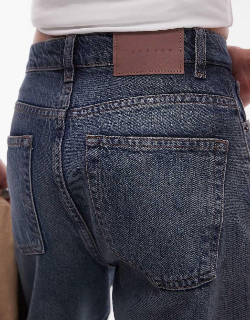 Topshop awkward barrel jeans In smokey blue Product Image