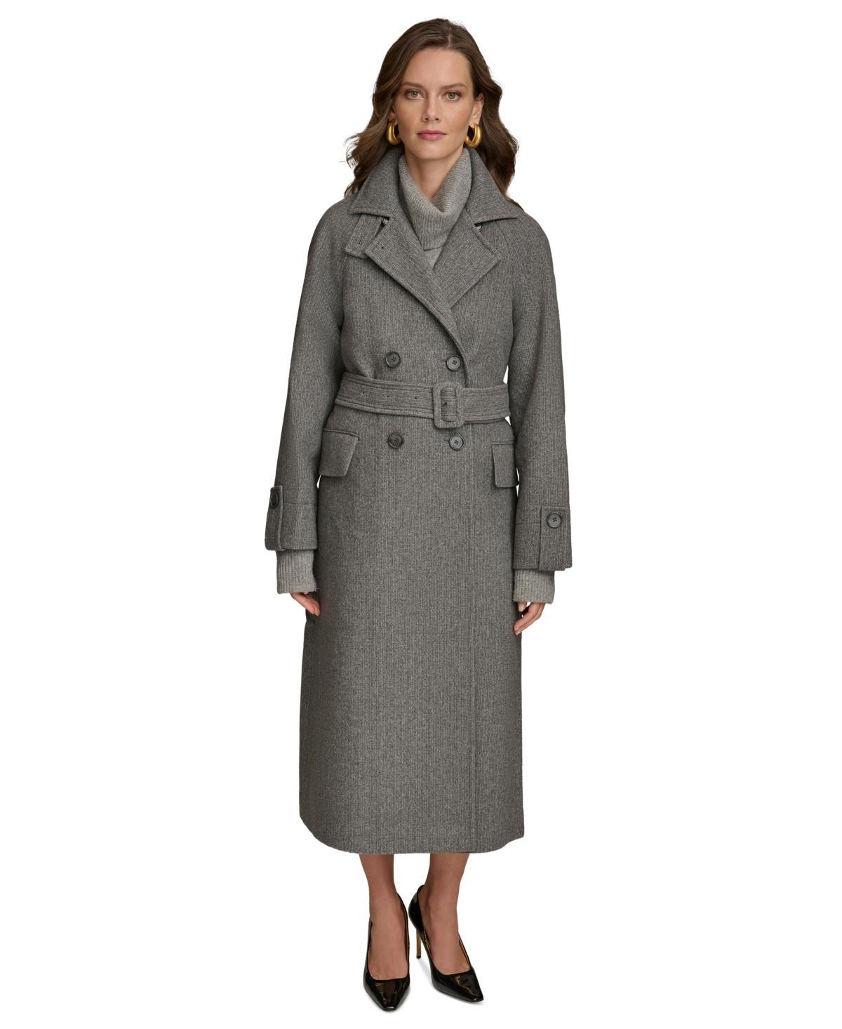 Donna Karan New York Womens Double-Breasted Belted Wrap Coat Product Image