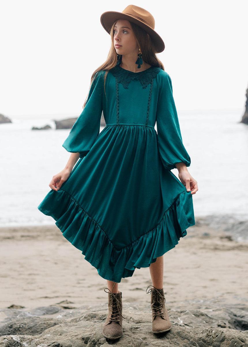 Tatum Dress in Teal Product Image