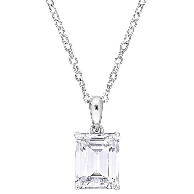 Stella Grace Sterling Silver & Gemstone Stud Pendant Necklace, Womens White Topaz Product Image