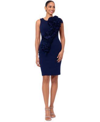 Women's Ruffled Sheath Dress Product Image