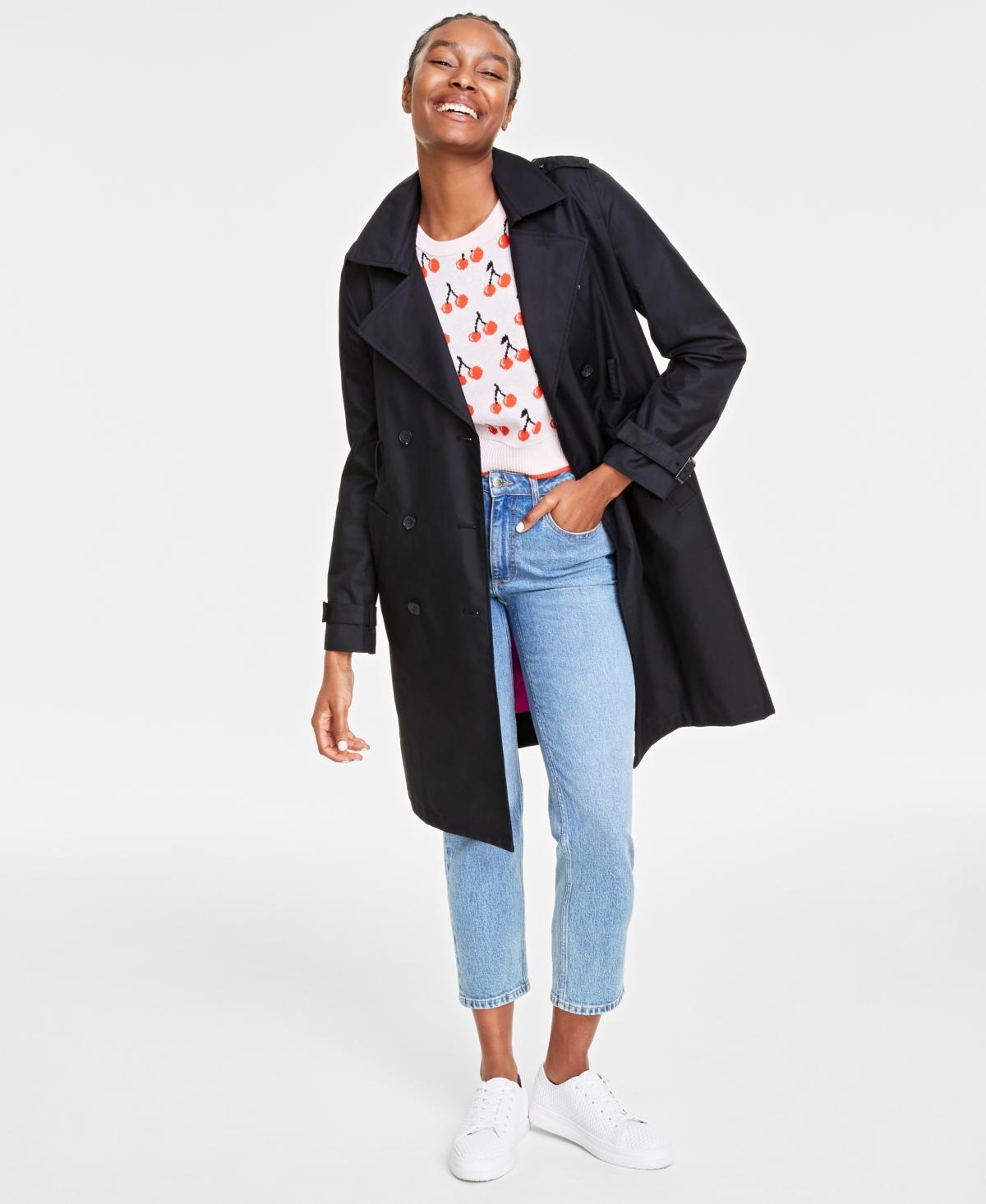 Womens Solid Classic Trench Coat, Created for Macys Product Image