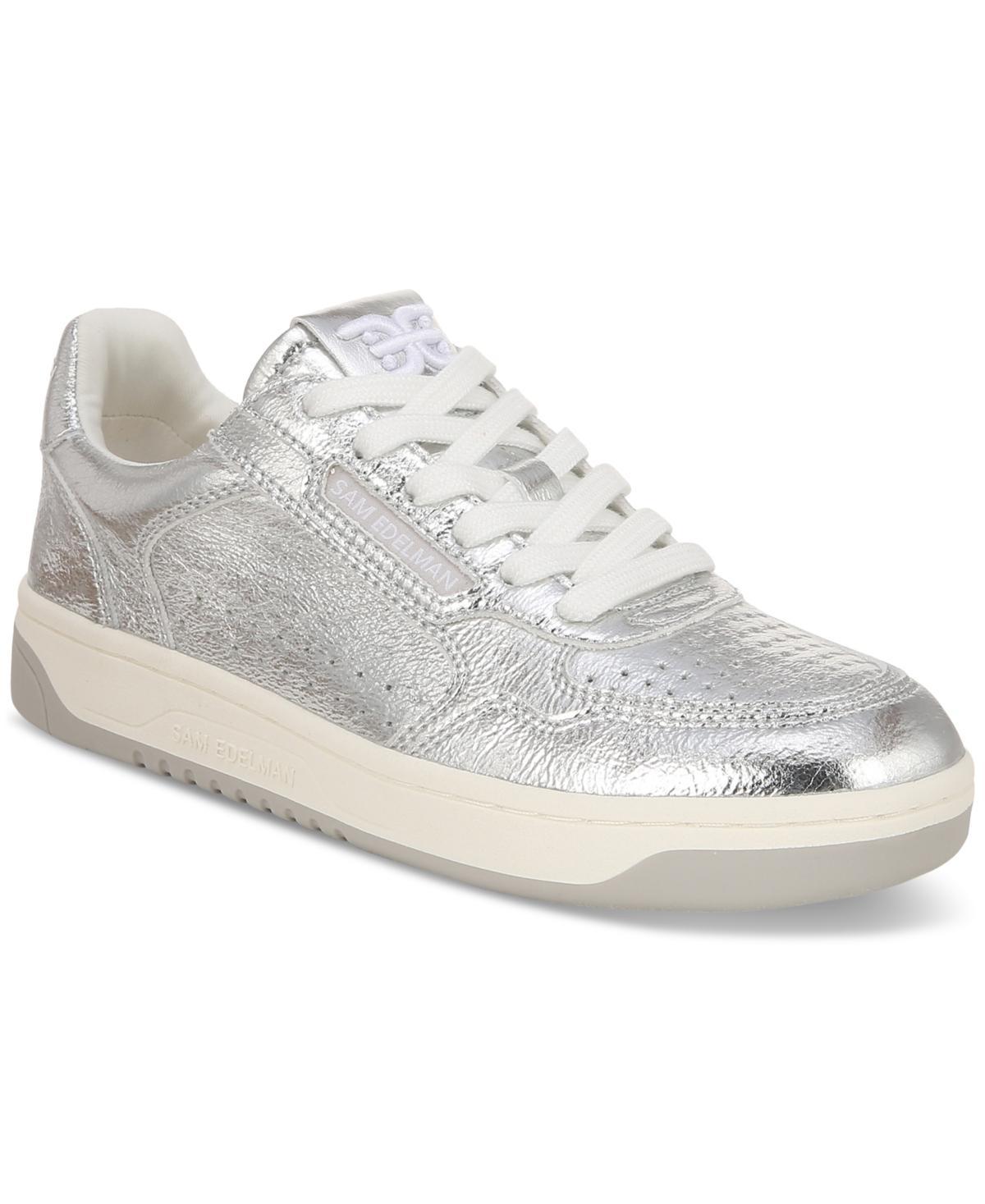 Sam Edelman Womens Harper Lace-Up Low-Top Court Sneakers - White Product Image