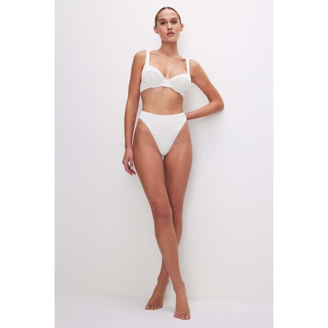 Womens Always Fits Good Waist Bikini Bottom | Cloud White, Size L/XL | Good American by Khlo Kardashian Product Image