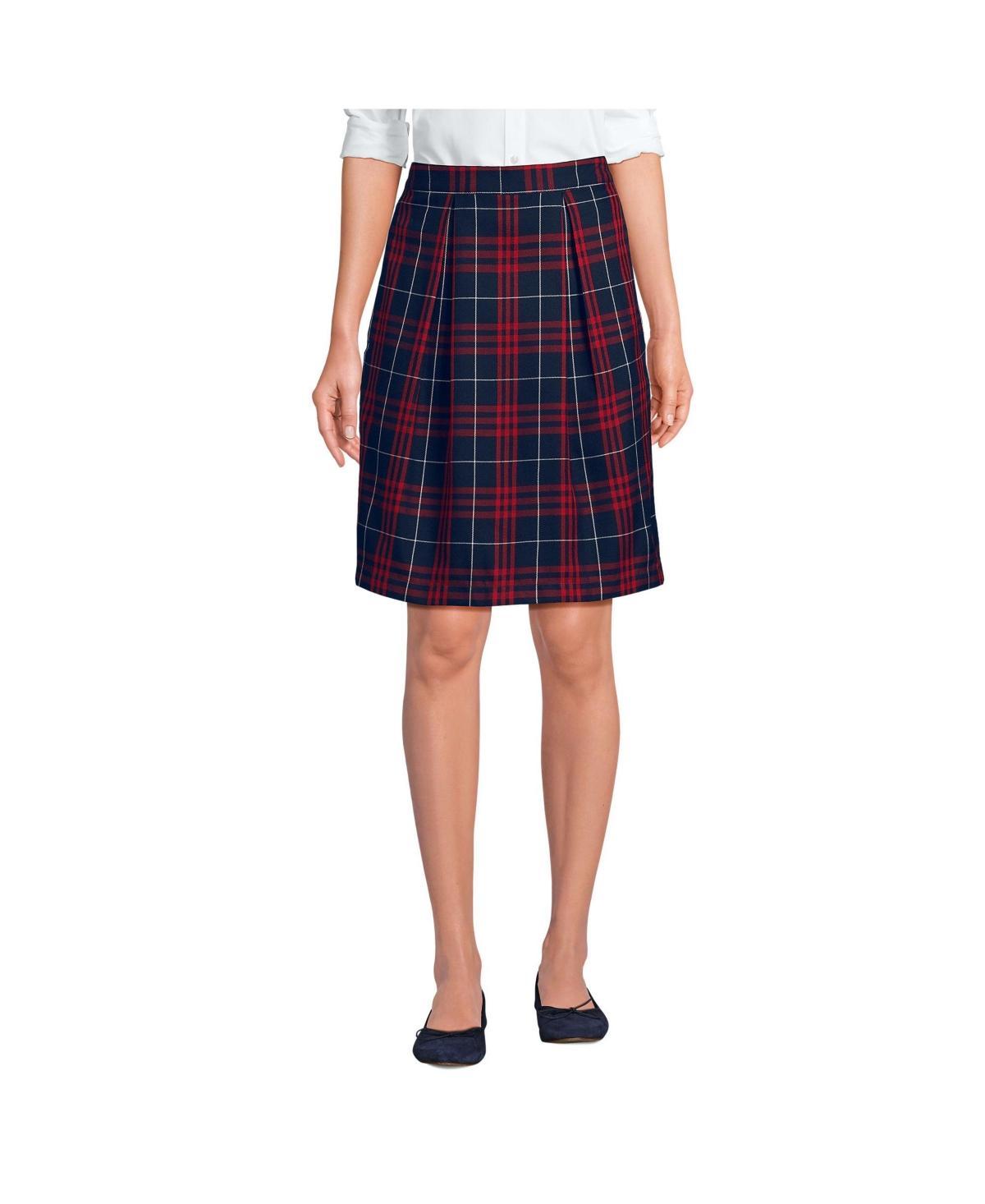 Lands End Womens School Uniform Plaid Skort Top of Knee Product Image