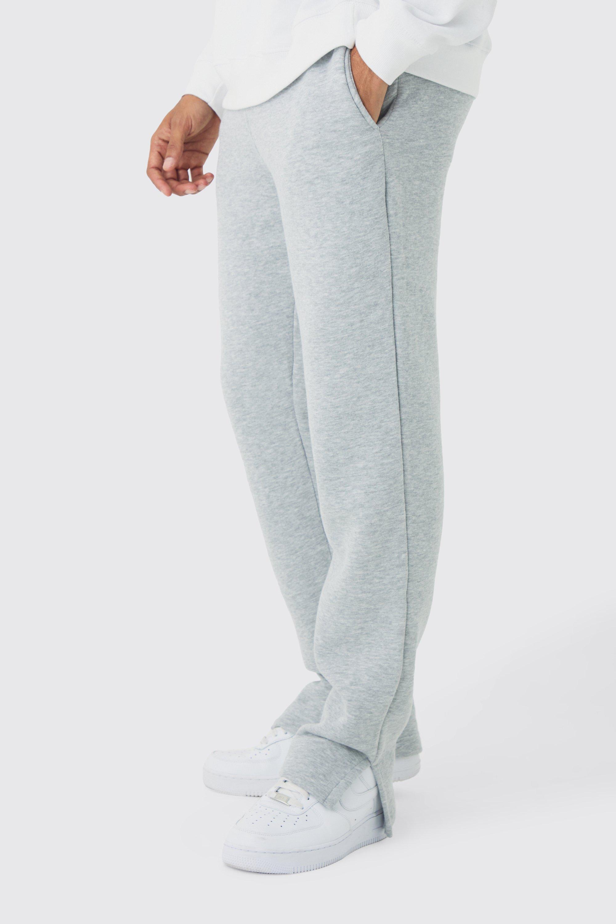 Regular Fit Basic Split Hem Sweatpants | boohooMAN USA Product Image