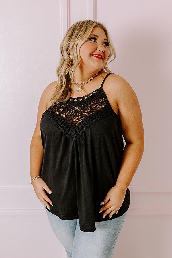 Beachy Bonding Shift Tank In Black Curves Product Image