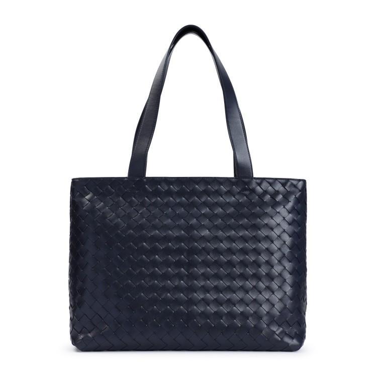 BOTTEGA VENETA Small Intrecciato Tote Bag In Black Product Image