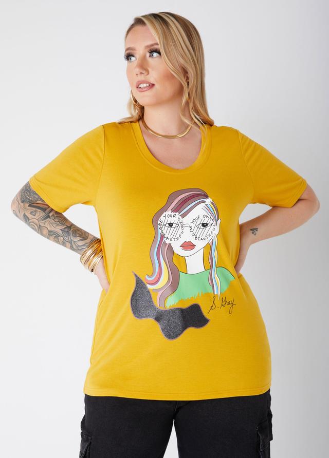 Plus Size Sheila Gray Be Your Own Tee Ashley Stewart Product Image