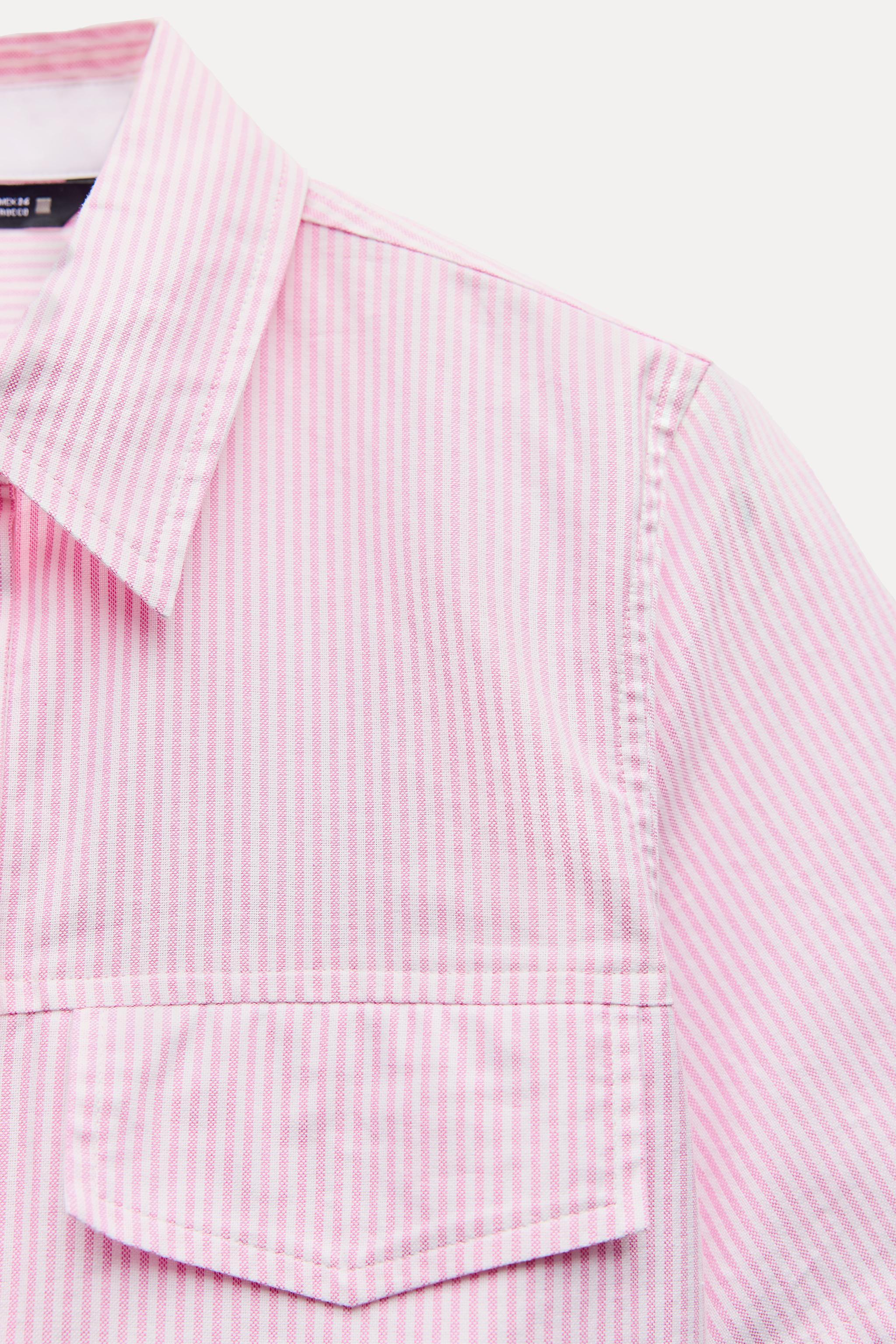 SHORT STRIPED OXFORD SHIRT Product Image