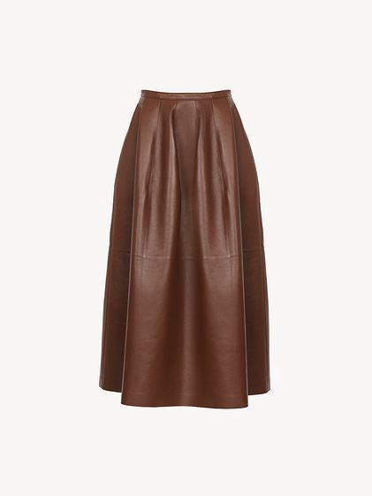 Gathered mid-length skirt Product Image