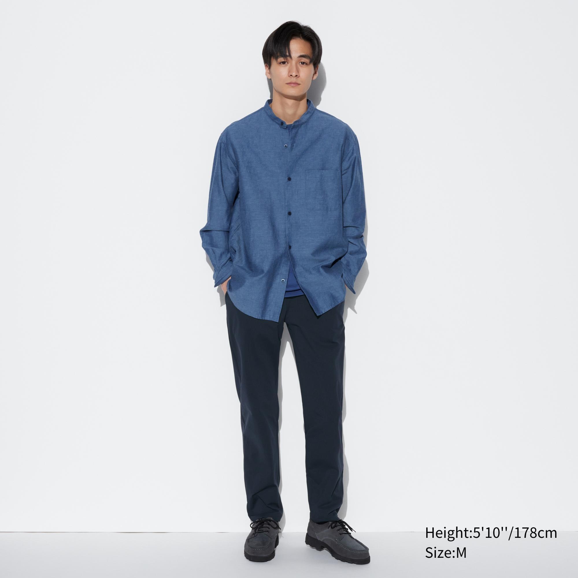 Mens Ultra Stretch Dry-Ex Tapered Pants (Tall) with Moisture-Wicking Navy Small UNIQLO US Product Image