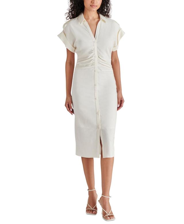 Steve Madden Womens Cambrie Midi Shirtdress Product Image