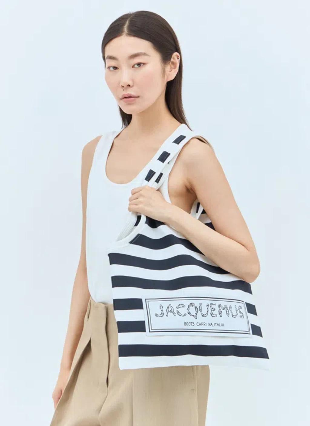 JACQUEMUS Le Tote Marcel Bag In Navy Product Image